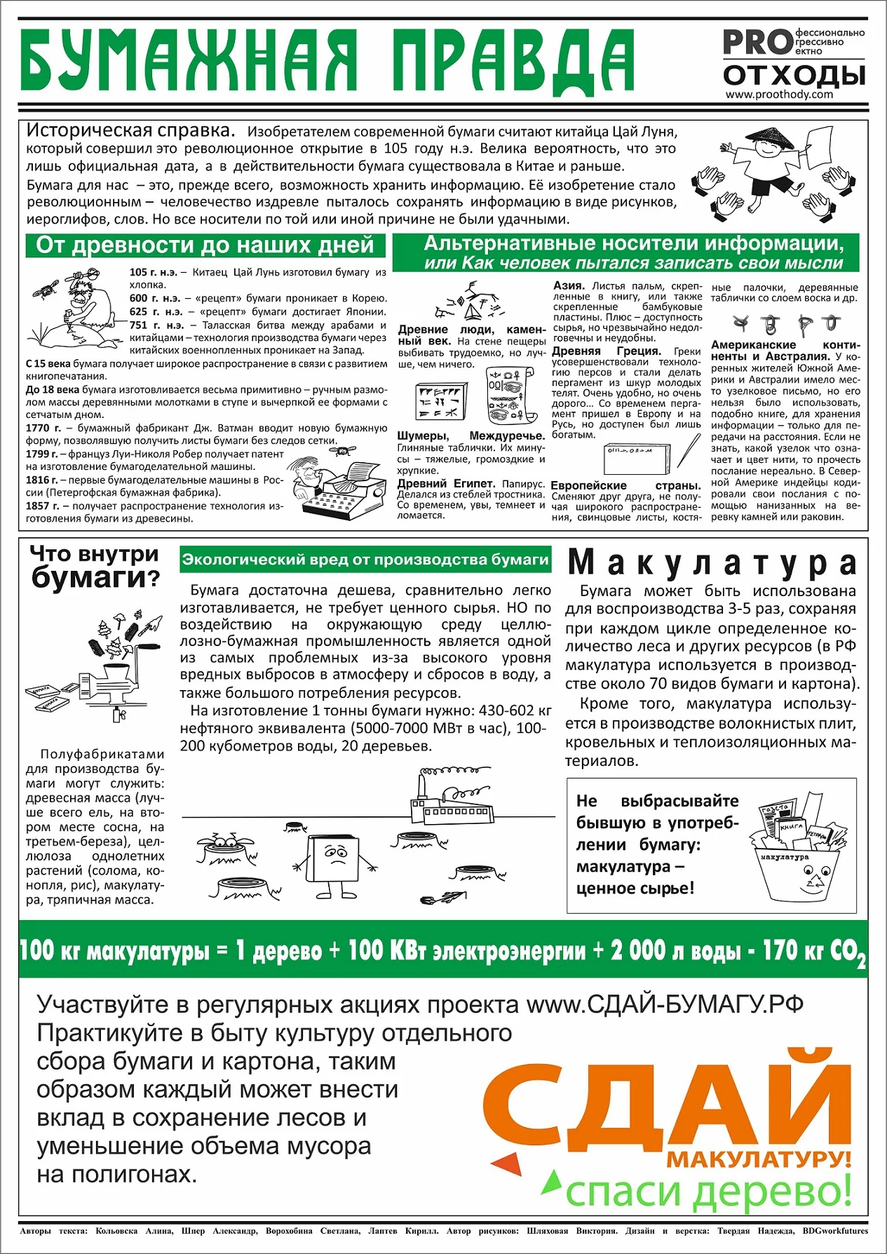 Сдай макулатуру - спаси дерево!
